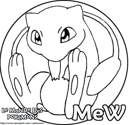 Pokemon Mew Coloring Pages at GetColorings.com | Free printable ...