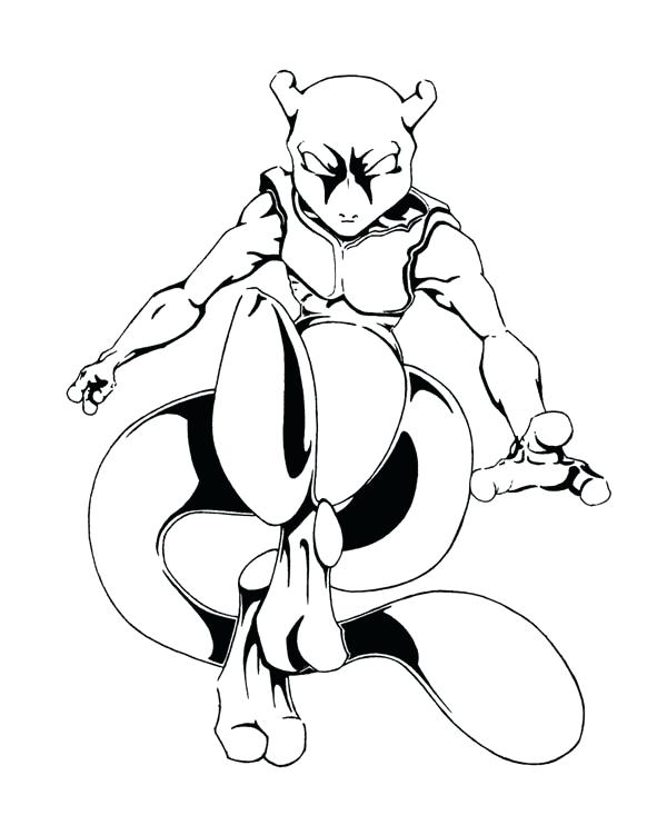 600x751 Coloring Page Free Coloring Mega Mewtwo X Coloring Page