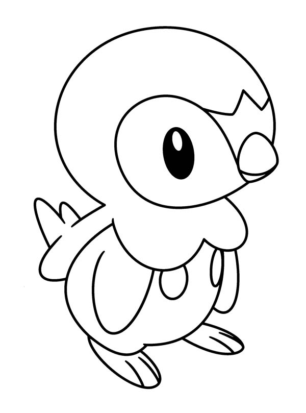 600x809 Pokemon Piplup Coloring Pages