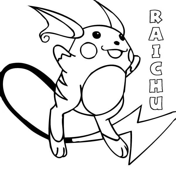 Pokemon Raichu Coloring Pages at GetColorings.com | Free printable ...