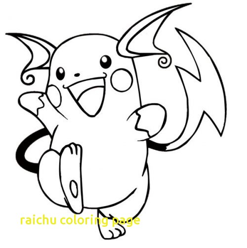 500x503 Raichu Coloring Page