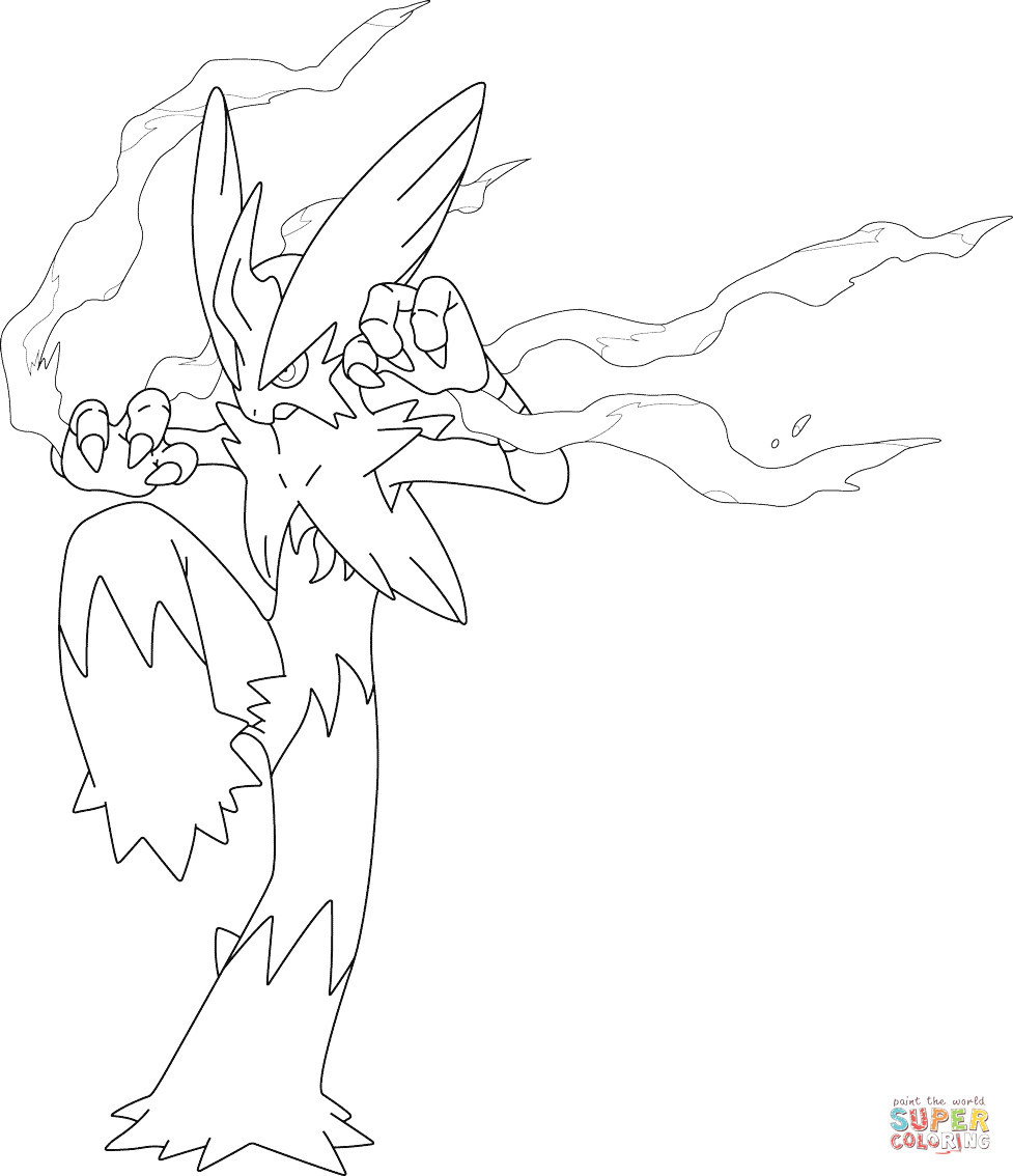 977x1134 Mega Blaziken Pokemon Coloring Page Free Printable Pages Beauteous