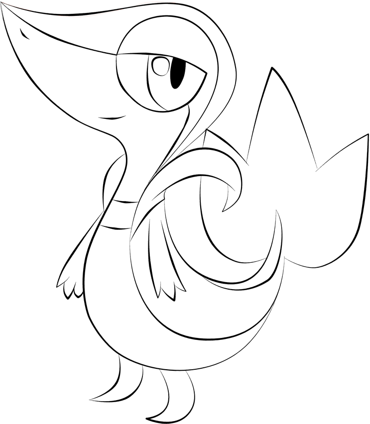 743x852 Snivy Coloring Pages