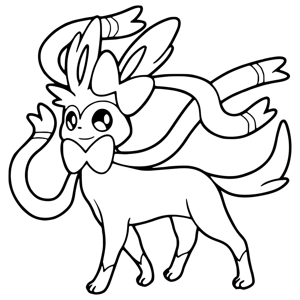 1024x1024 Pokemon Sylveon Coloring Pages Printable 4 Q 18