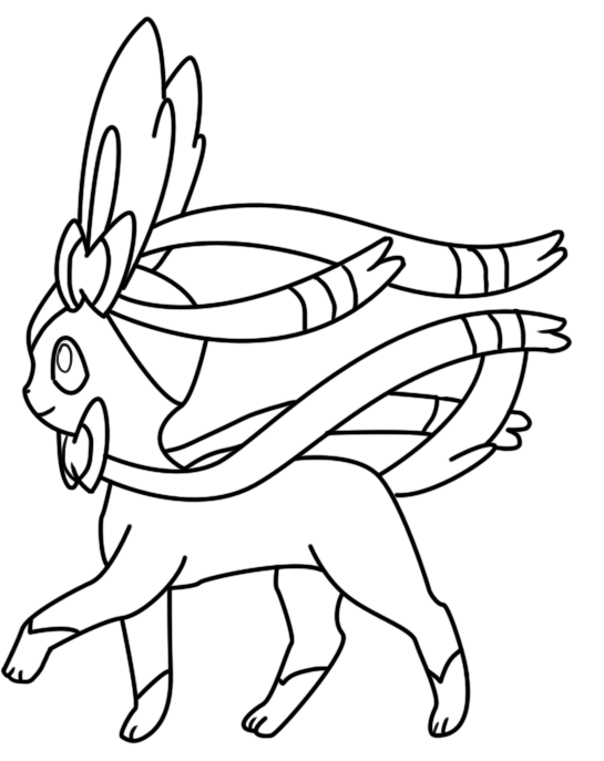 545x687 Sylveon Coloring Page 3 By Bellatrixie White