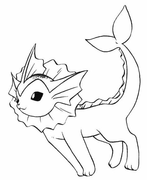 479x585 Pokemon Vaporeon Coloring Pages