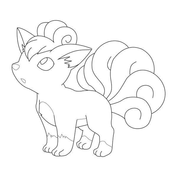 600x600 Vulpix Coloring Pages