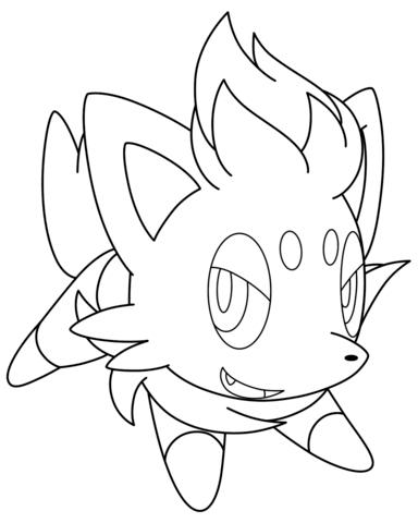 384x480 Pokemon Coloring Pages Of Zorua Zorua Pokemon Coloring Page Free