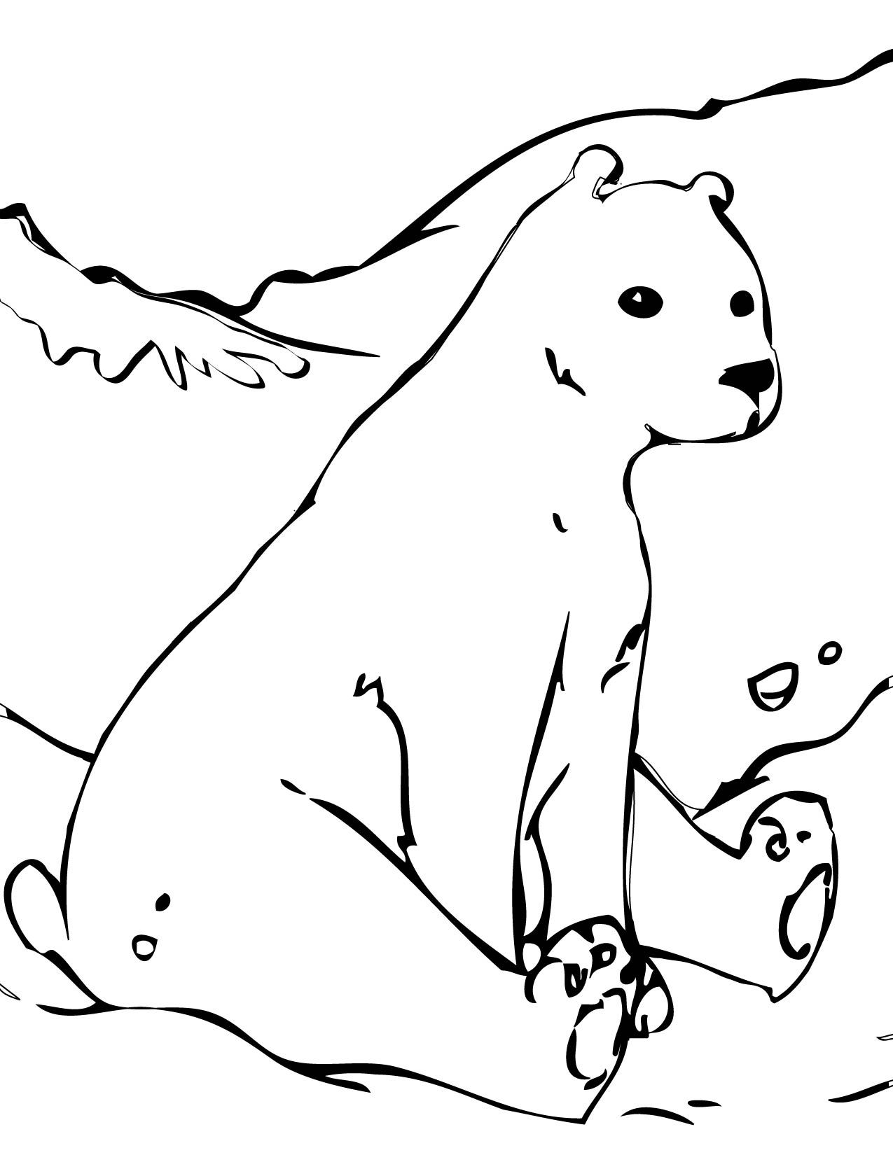 Polar Bear Coloring Page (Bit A Dog's Head, But The Shape 1275x1650 Polar Bear Coloring Page (Bit A Dog's Head, But The Shape