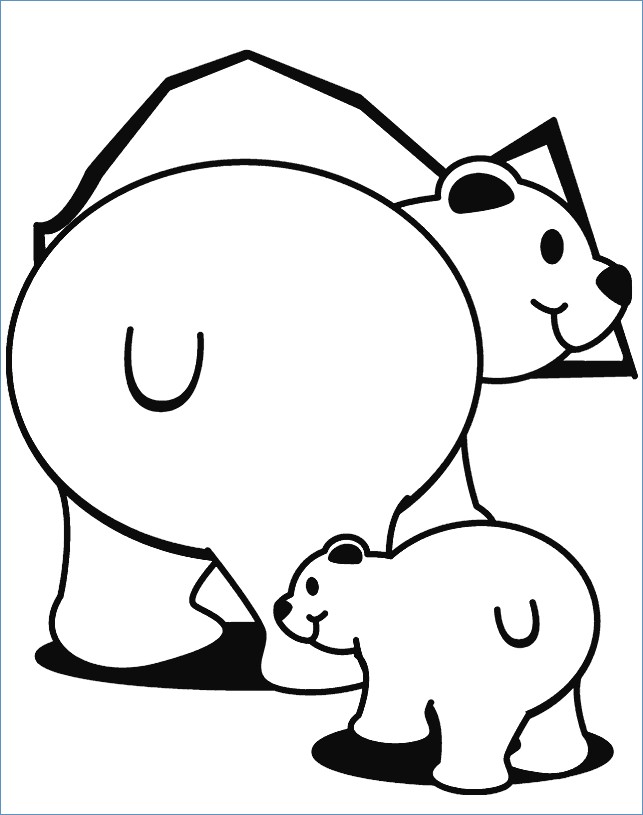 Polar Bear Winter Animal Coloring Pages 643x815 Polar Bear Winter Animal Coloring Pages