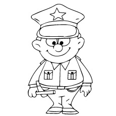 Police Badge Coloring Page
