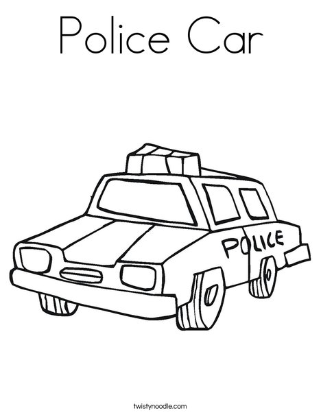 468x605 Police Car Coloring Page