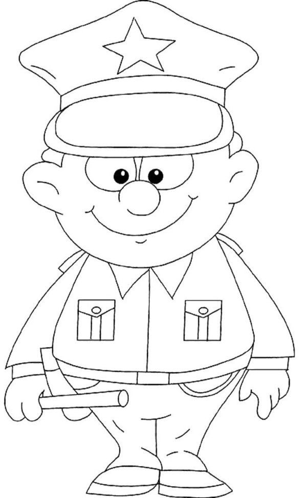 Police Car Coloring Pages Printable
