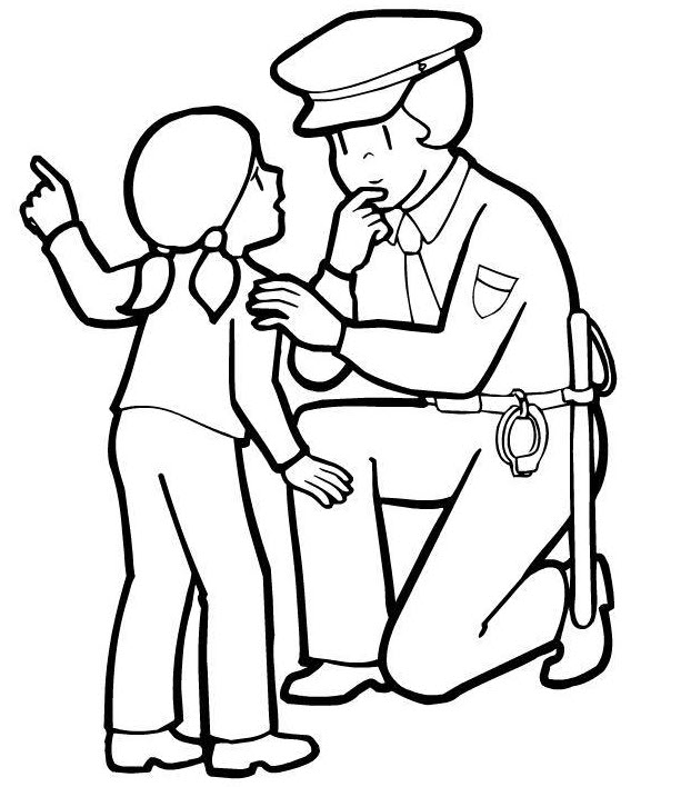 622x708 Police Coloring Pages