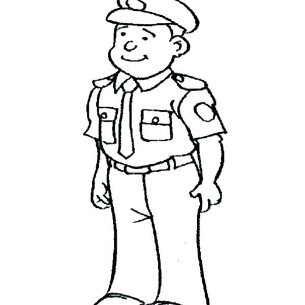600x600 Police Officer Coloring Pages Elegant Police Officer Coloring Page