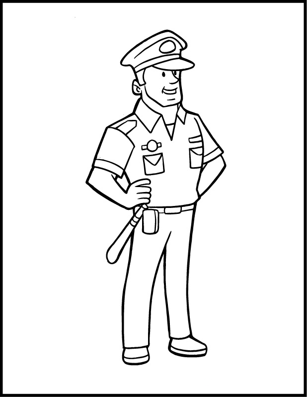 618x798 Police Coloring Pages Policeman