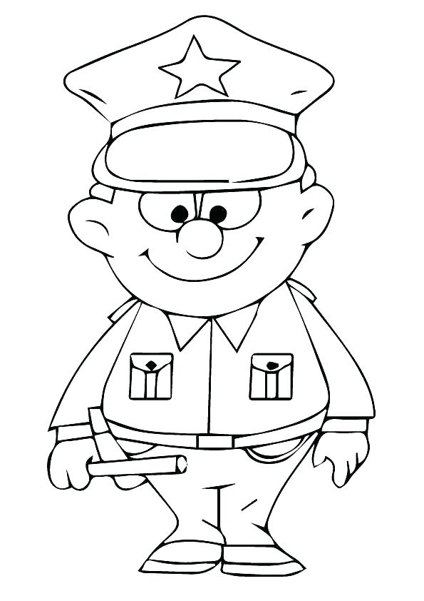 595x842 Police Station Coloring Pages