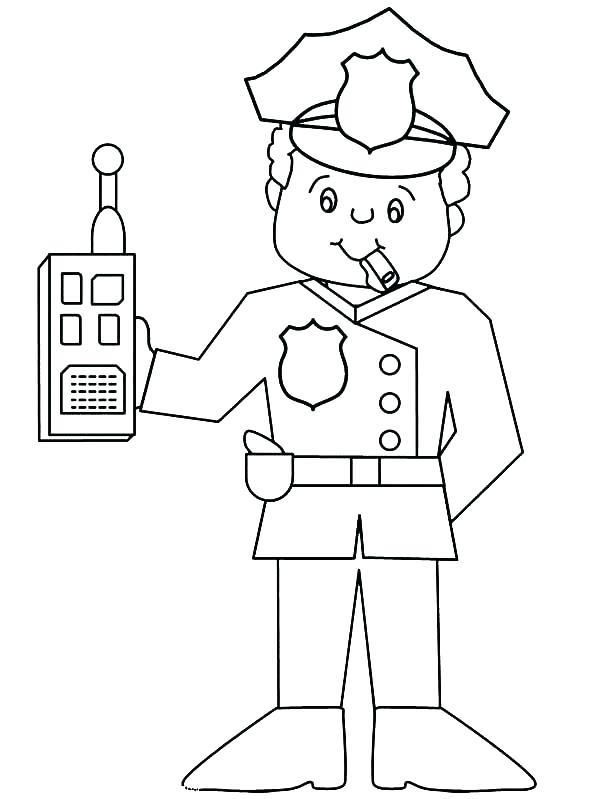 Policeman Coloring Pages 600x799 Policeman Coloring Pages