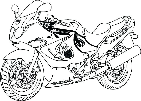 600x429 Motorcycle Coloring Pages Printable Motorcycle Coloring Page