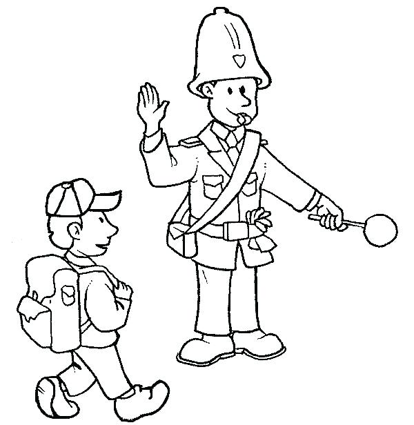 600x616 Police Coloring Page Police Coloring Pages To Print Police