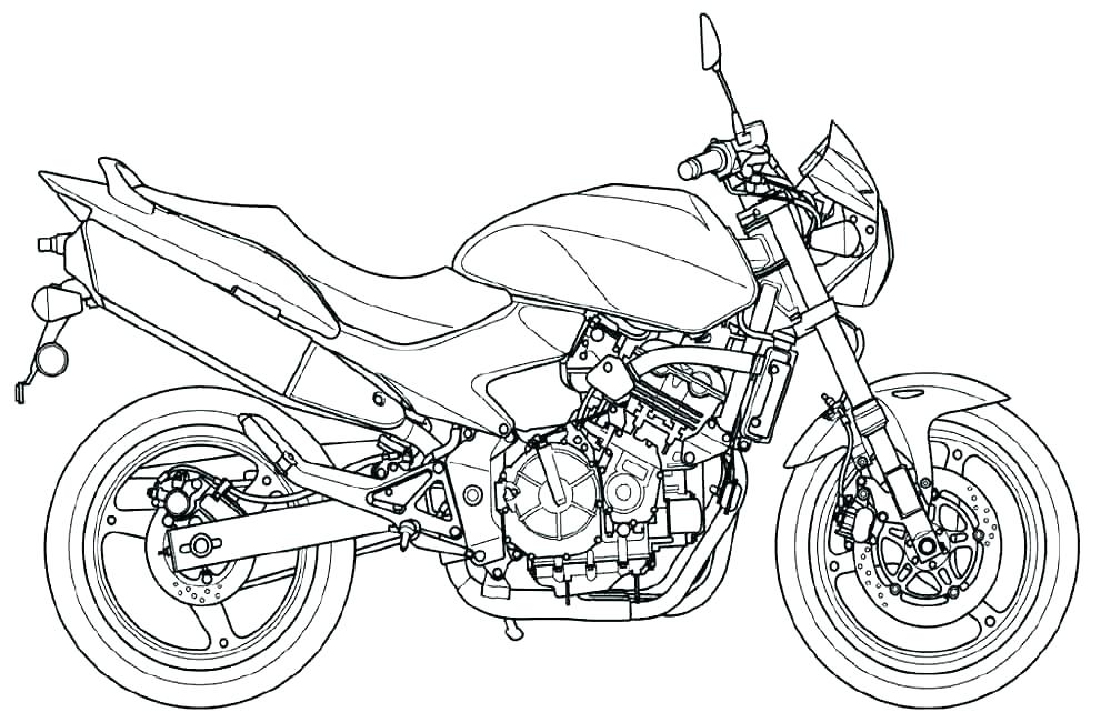 1000x650 Coloring Pages Motorcycle Motorcycle Coloring Pages Coloring Pages