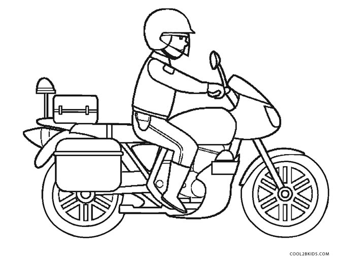 670x515 Police Motorcycle Coloring Pages Free Printable Motorcycle