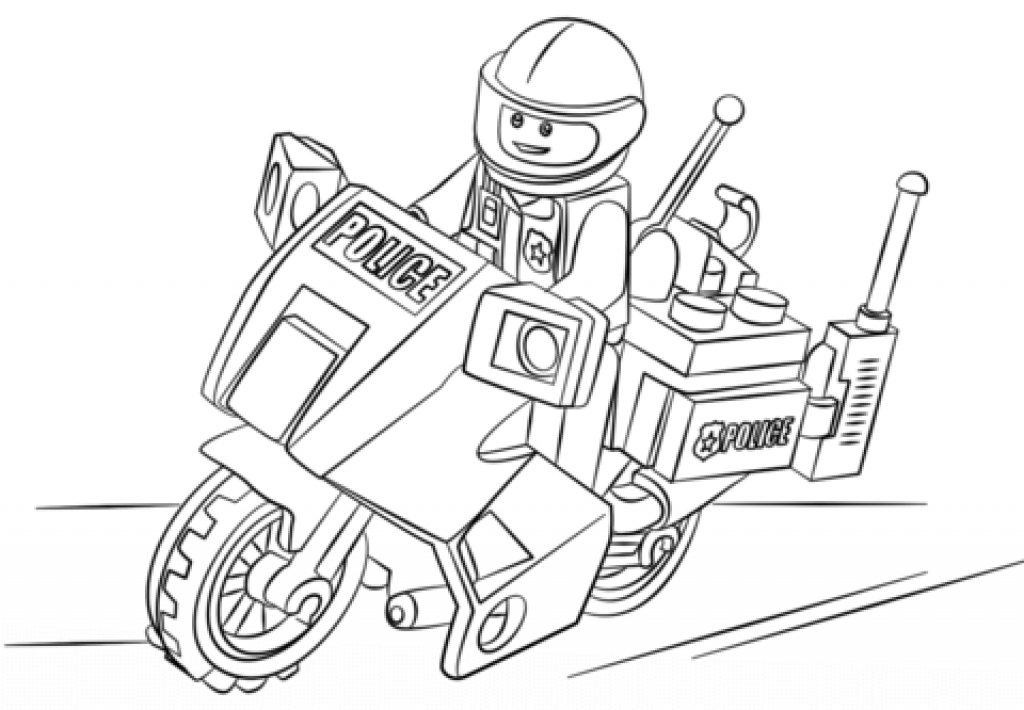 1024x710 Police Motorcycle Coloring Pages Lego Police Coloring Pages
