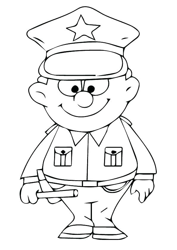 595x842 Coloring Pages Of Police Officers Law Enforcement Coloring Books