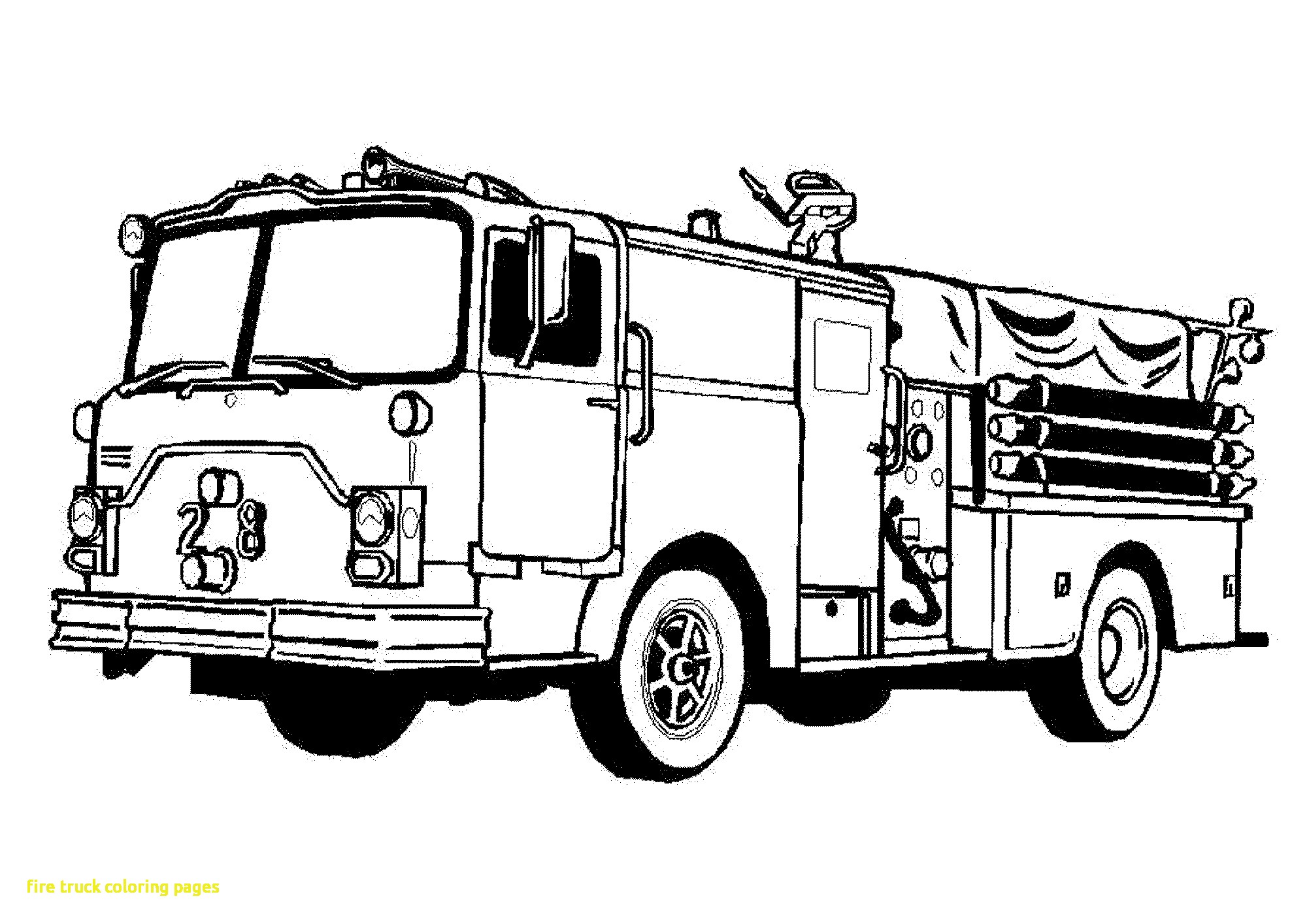 2000x1414 Fire Truck Coloring Pages With Free Printable Fire Truck Coloring