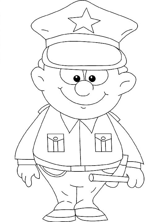 Police Coloring Pages 522x720 Police Coloring Pages