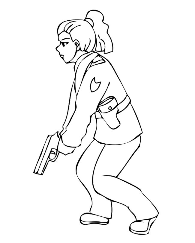 650x812 Police Woman Getting Shot Coloring Pages Kids Coloring Pages