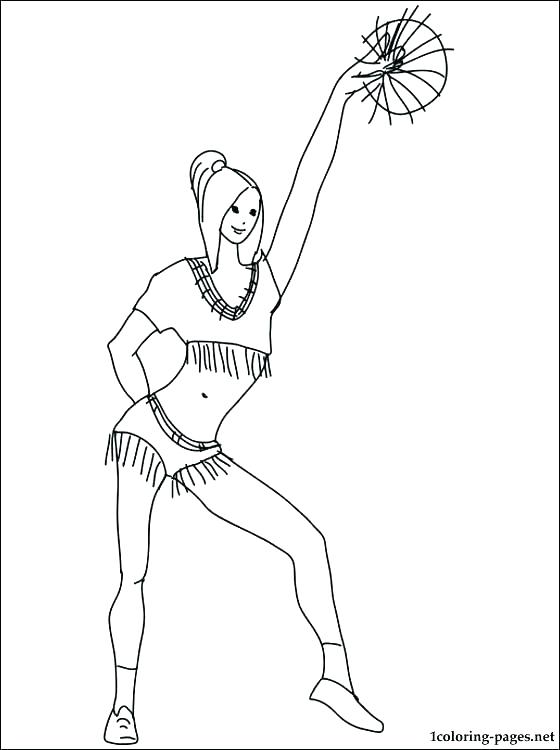 560x750 Cheerleader Coloring Page Cheer Coloring Pages Cheerleader Jumping
