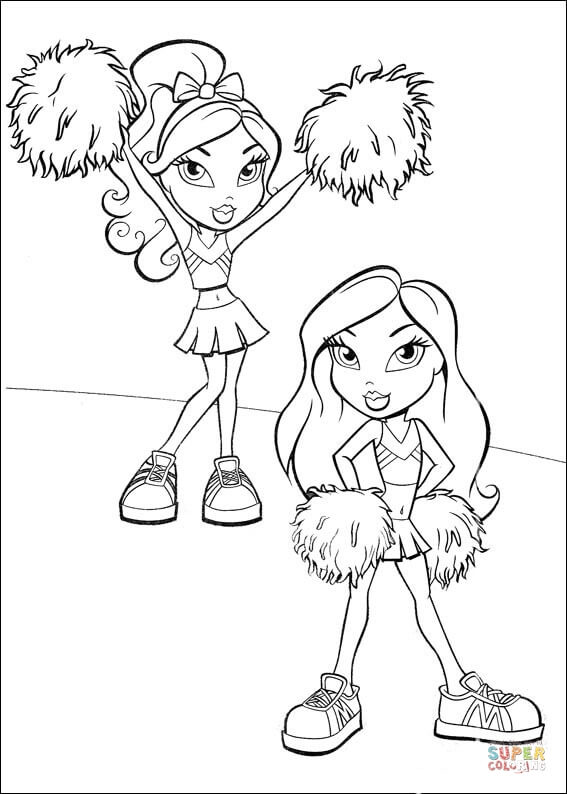567x794 Cheerleading Pom Poms Coloring Page Free Printable Coloring Pages