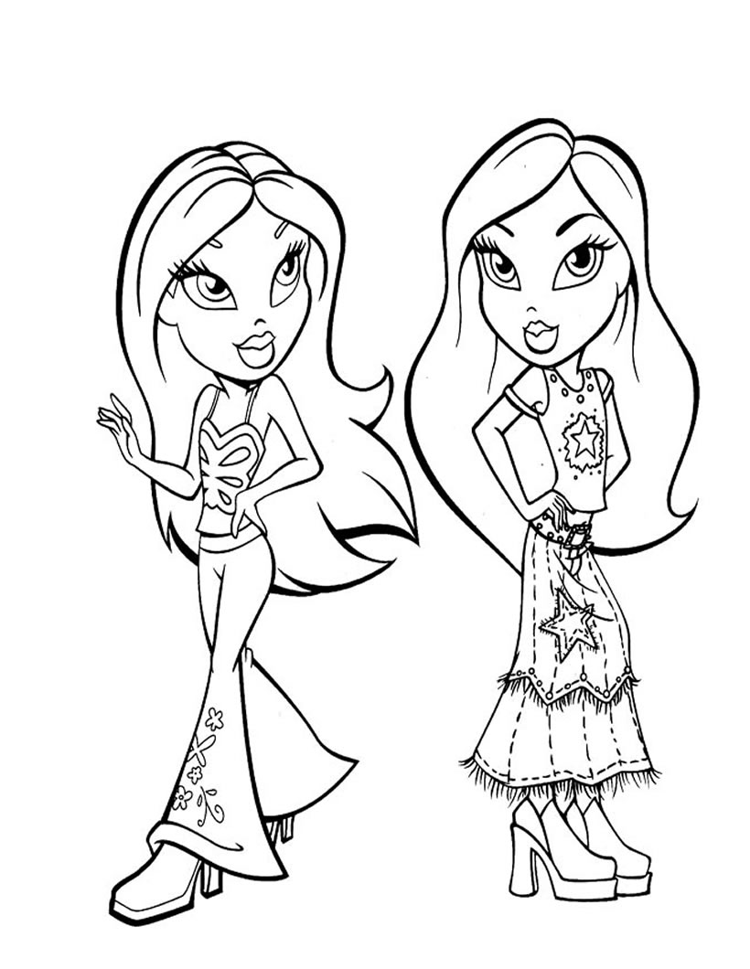820x1060 Bratz Pom Pom Girls Coloring Pages