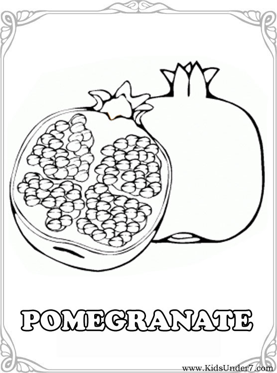 556x749 Kids Under 7 Fruits And Berries Coloring Pages