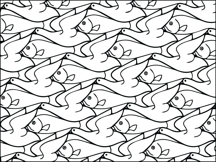 863x646 Tessellations Coloring Pages Tessellation Coloring Sheets Coloring