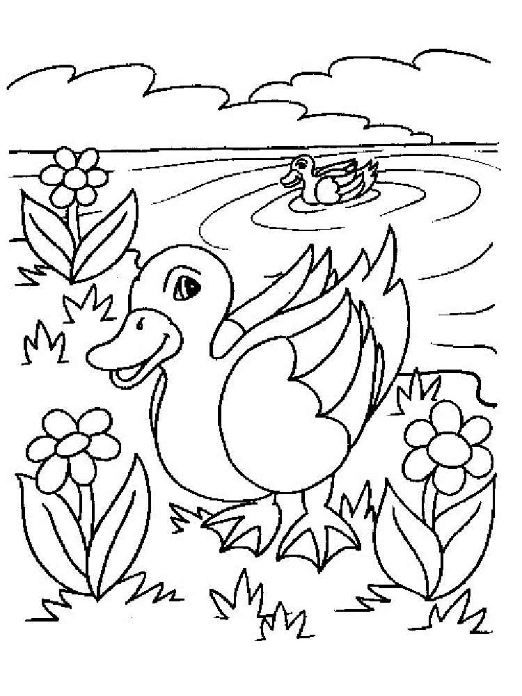Pond Coloring Page Preschool 750x1000 Pond Coloring Page Preschool