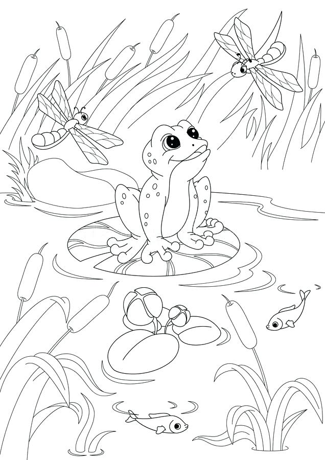 Pond Coloring Page Download Pond Coloring Page Stock Vector 636x900 Pond Coloring Page Download Pond Coloring Page Stock Vector