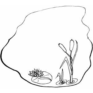Pond Coloring Page 300x300 Pond Coloring Page