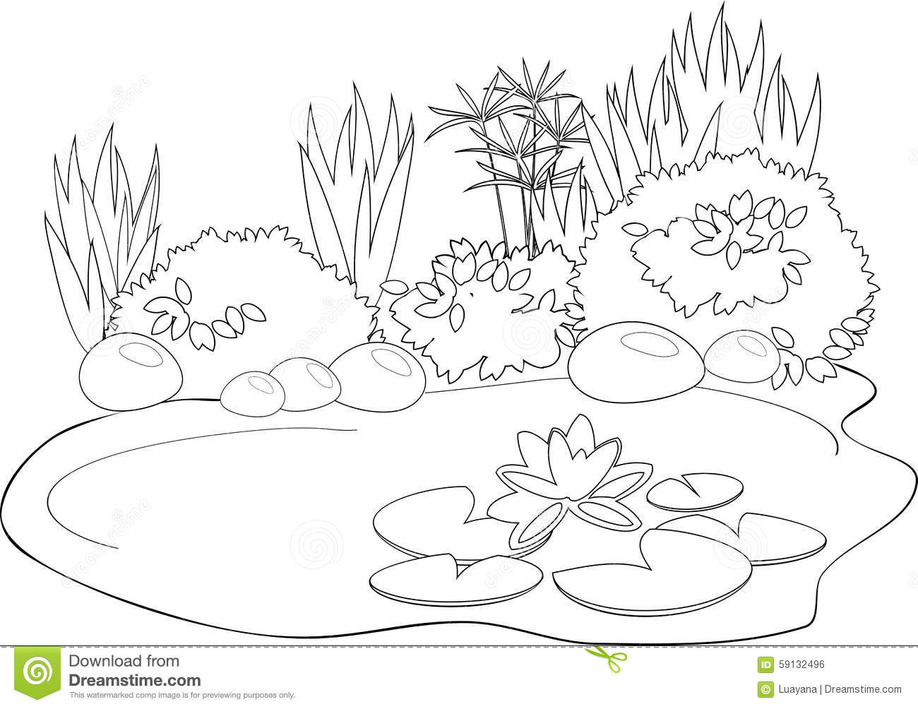 Pond Coloring Pages 3 1300x1004 Pond Coloring Pages 3
