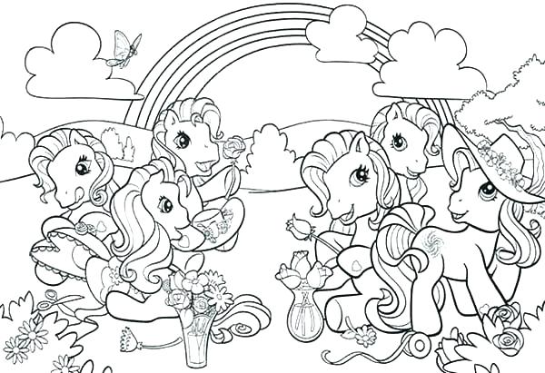 600x411 My Little Pony Coloring Book Plus Ponytail Coloring Pages Modern