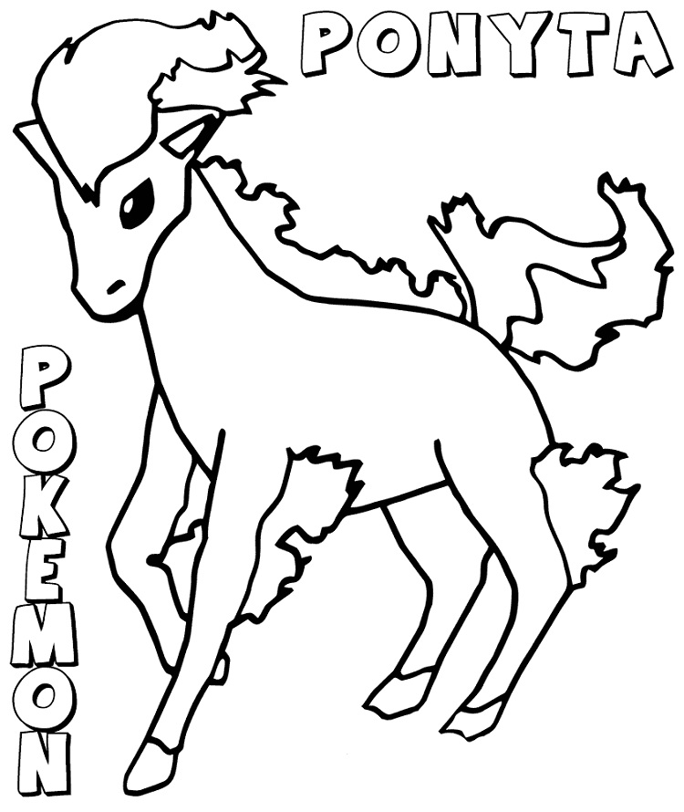 Pokemon Coloring Pages Ponyta 750x890 Pokemon Coloring Pages Ponyta