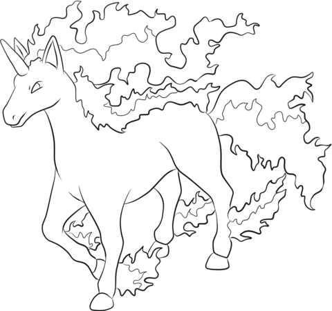 Click To See Printable Version Of Rapidash Coloring Page Lineart 480x451 Click To See Printable Version Of Rapidash Coloring Page Lineart