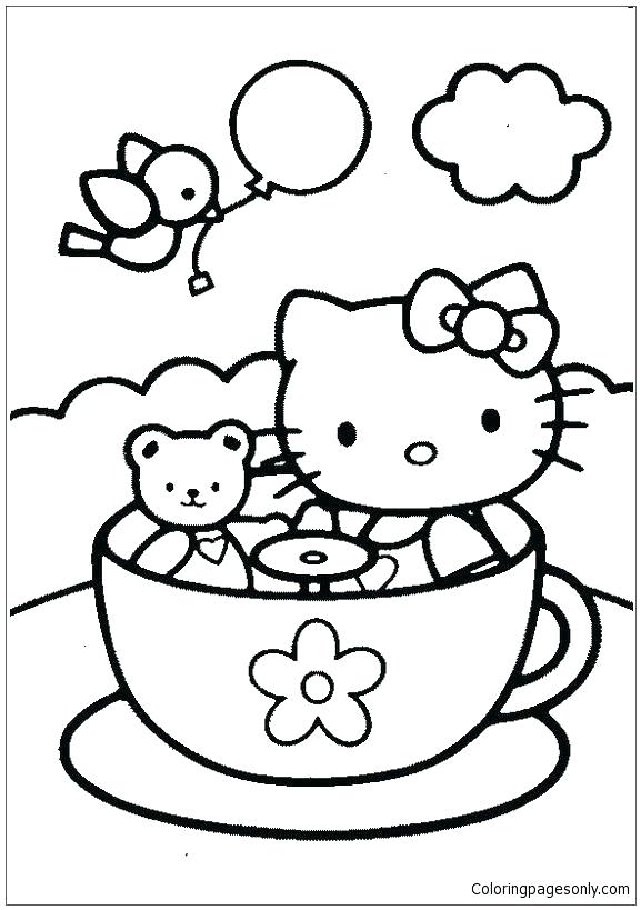 Yorkie Coloring Pages Cup Coloring Page Hello Kitty And Teddy Bear 577x819 Yorkie Coloring Pages Cup Coloring Page Hello Kitty And Teddy Bear