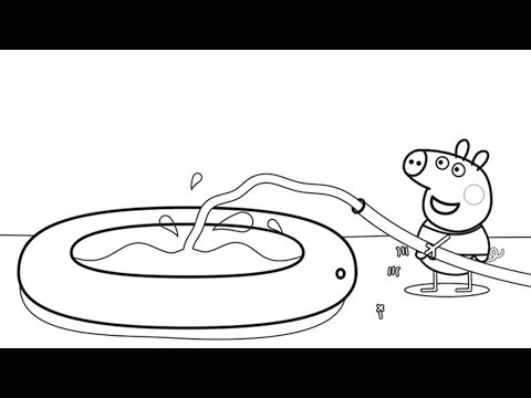 Pool Coloring Pages With Peppa Pig George And Daddy Pig Videos 480x360 Pool Coloring Pages With Peppa Pig George And Daddy Pig Videos
