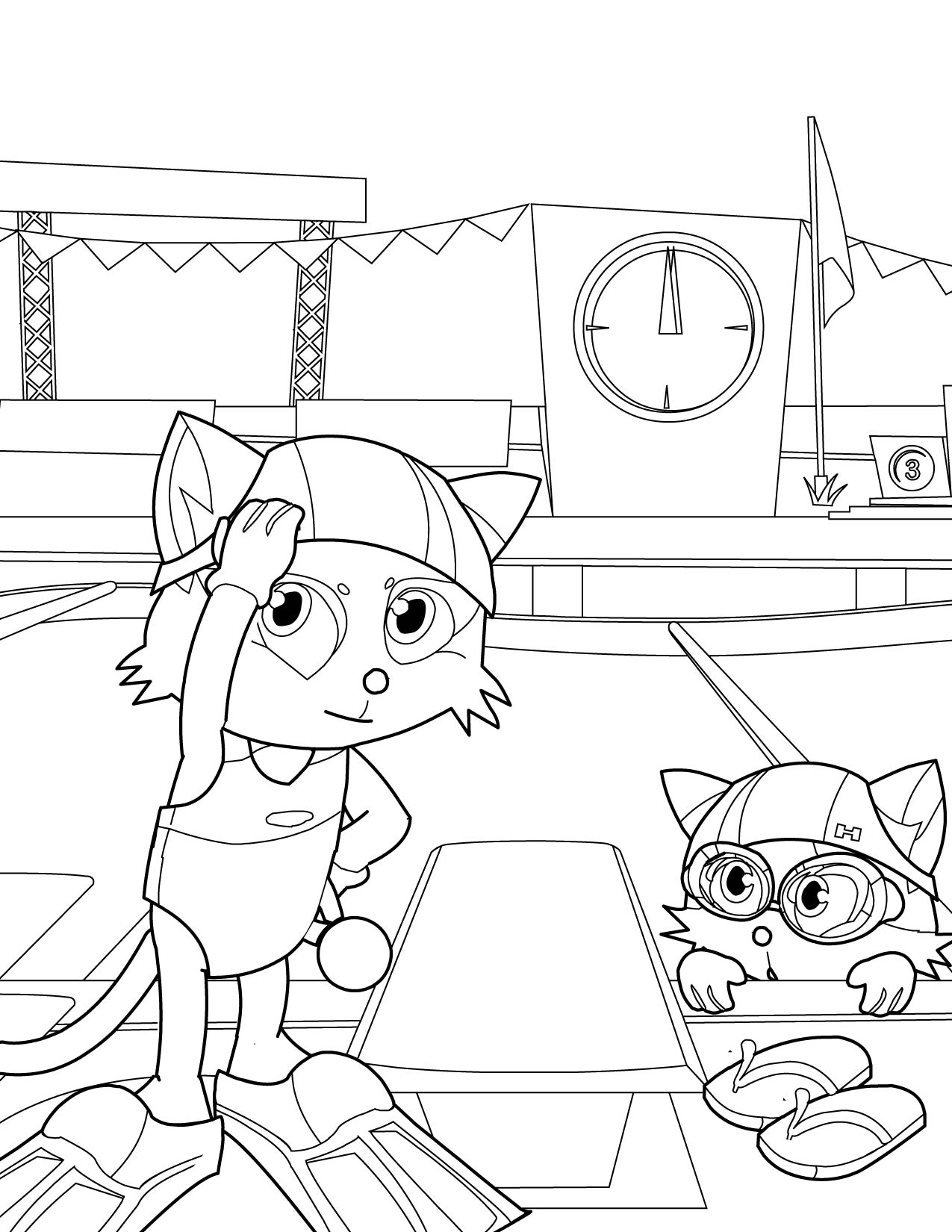 Swimming Coloring Page 1275x1650 Swimming Coloring Page