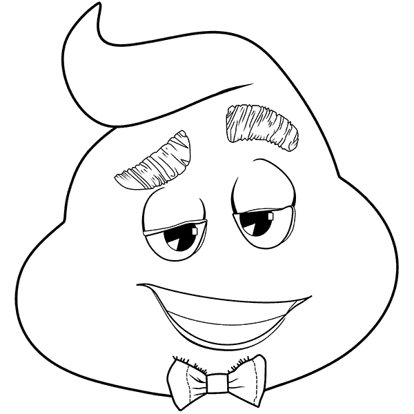 Happy Emoji Poop Colouring Pages 600x600 Happy Emoji Poop Colouring Pages