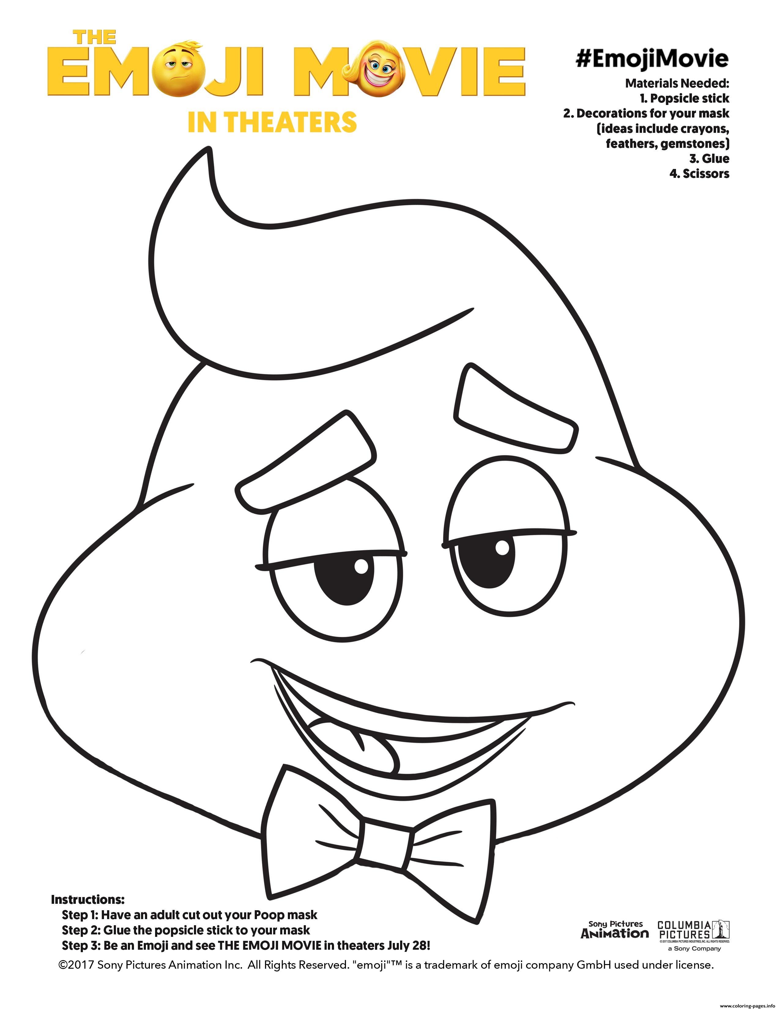Poop The Emoji Movie Coloring Pages Printable 2550x3300 Poop The Emoji Movie Coloring Pages Printable