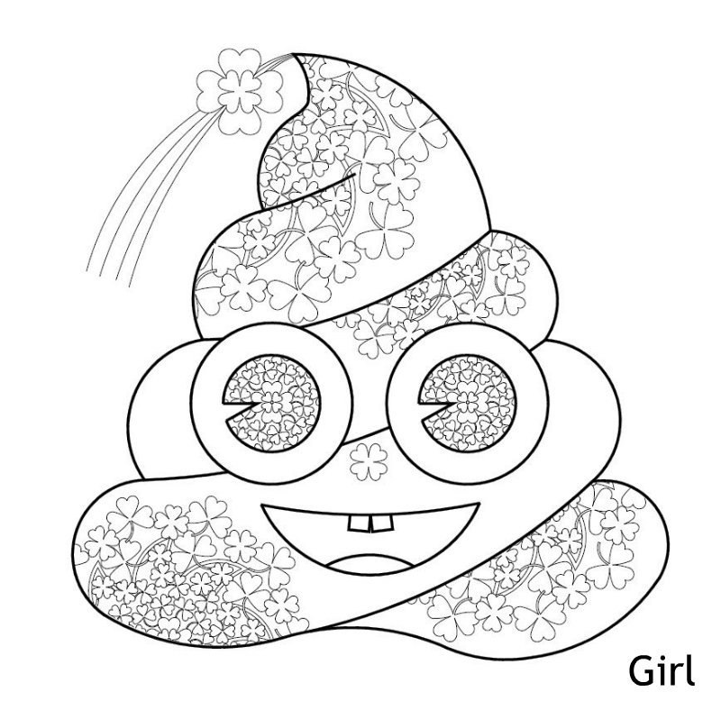 Printable Poop Emoji Coloring 046 2, St Patrick's Day Coloring 800x778 Printable Poop Emoji Coloring 046 2, St Patrick's Day Coloring