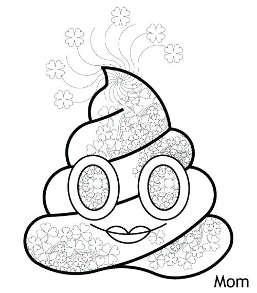 Shamrocks Coloring Pages Printable Poop Emoji Coloring 4 St Day 500x570 Shamrocks Coloring Pages Printable Poop Emoji Coloring 4 St Day